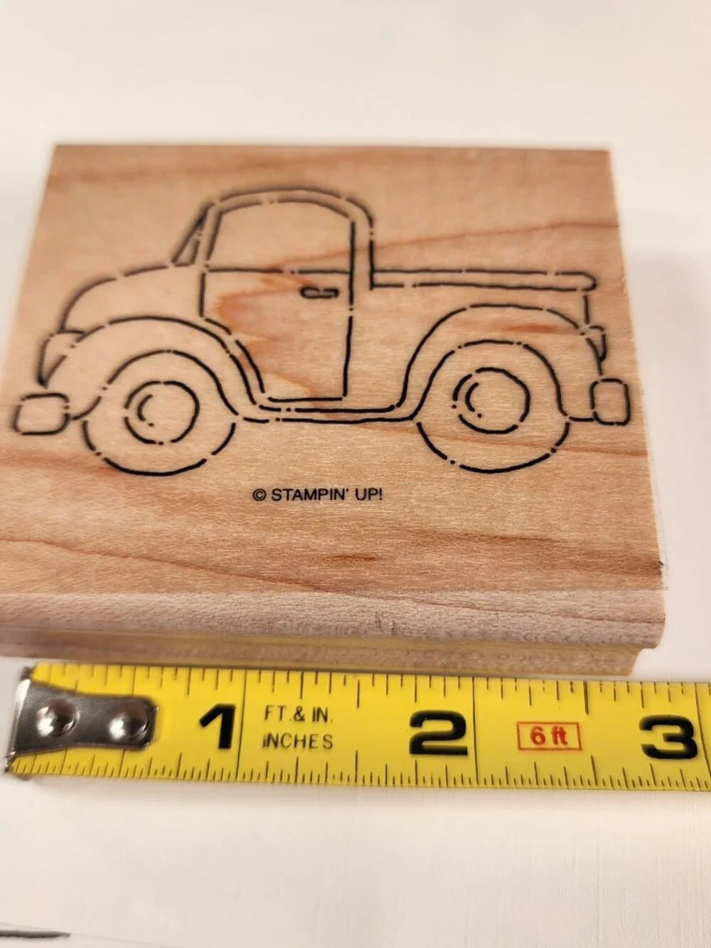 STAMPIN' UP LOT of 8 Wood-Mounted Rubber Stamps With Truck and Halloween Theme
